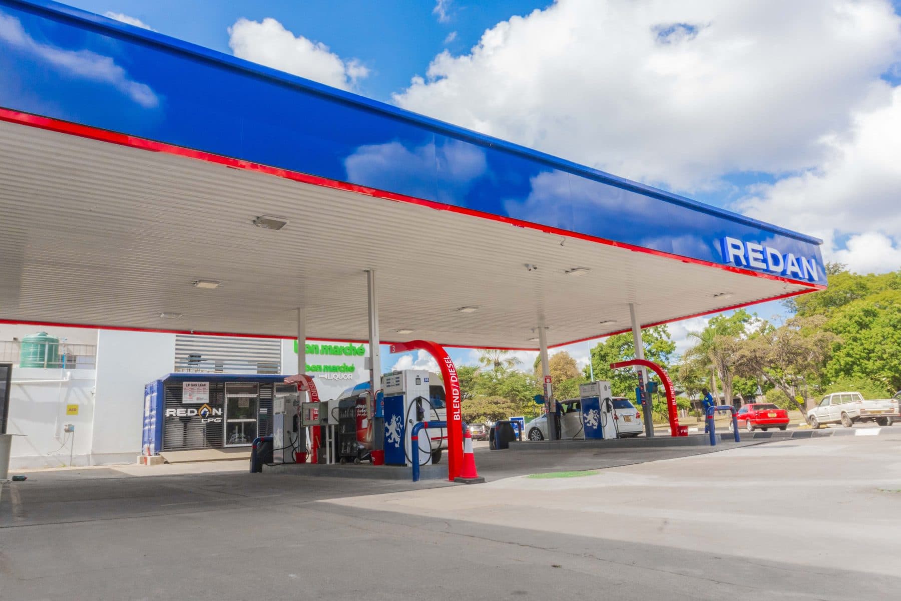 Redan service station canopy and forecourt